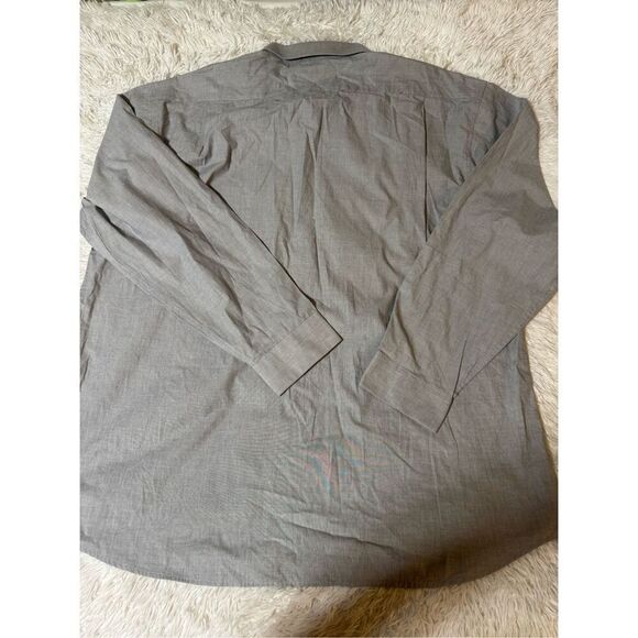 Akwa Men's long sleeve button-down casual gray shirt 2XL - Picture 2 of 6